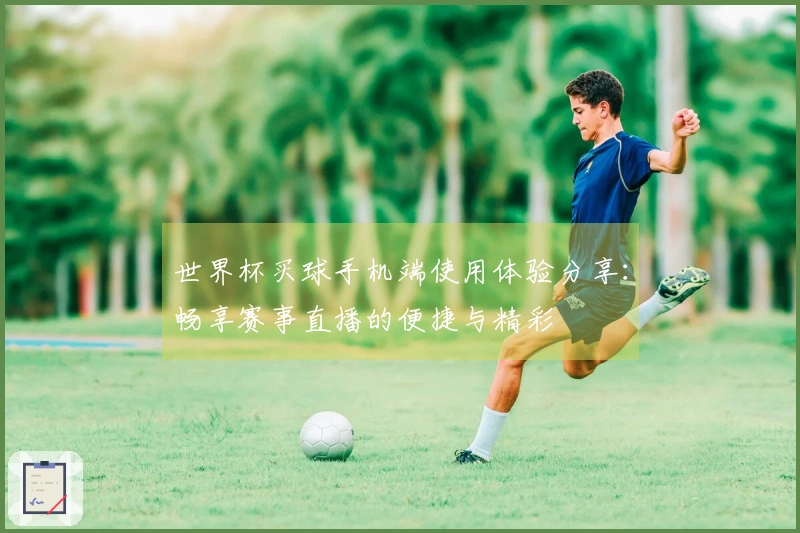 世界杯买球手机端使用体验分享：畅享赛事直播的便捷与精彩